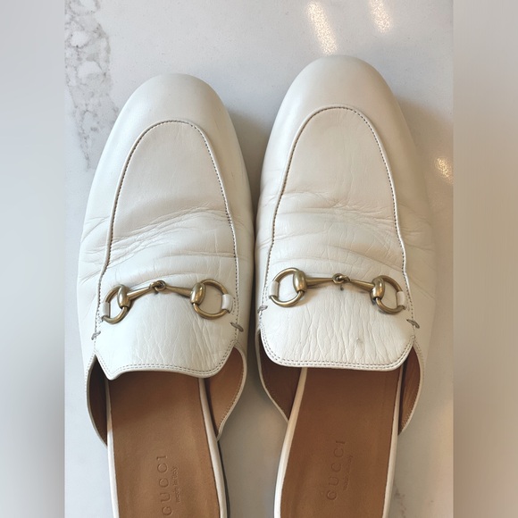 Gucci WOMEN'S PRINCETOWN SLIPPER in white leather - Picture 11 of 11